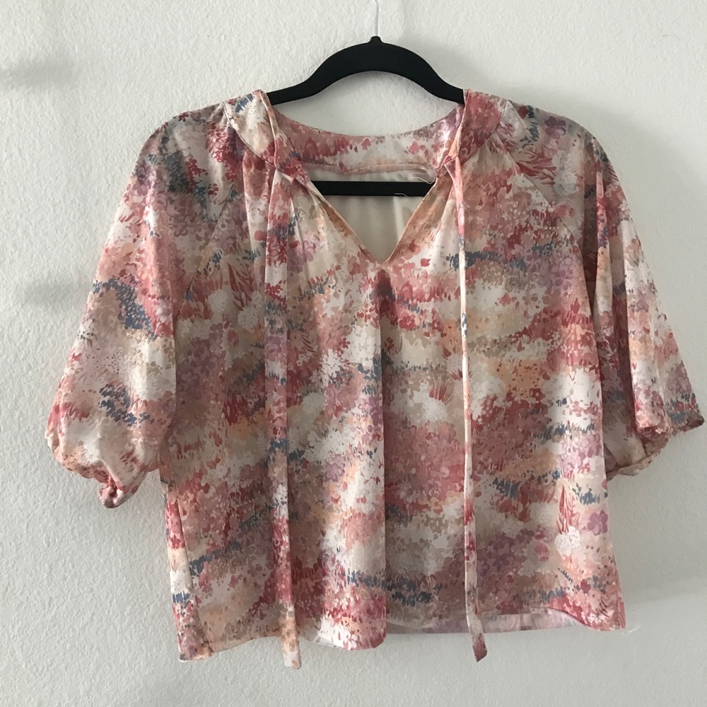 Pink Patterned Blouse